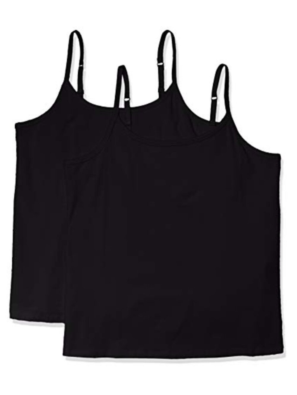 Women's Plus Size 2-Pack Camisole Adjustable Strap Scoop Neck Tank Top